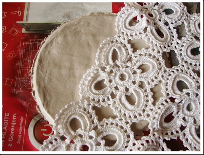 DIY das clay plate lace