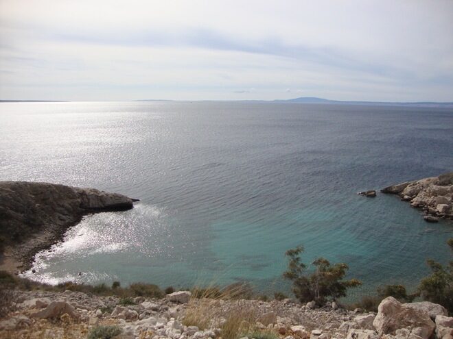 island krk, croatia, on the road to Baška